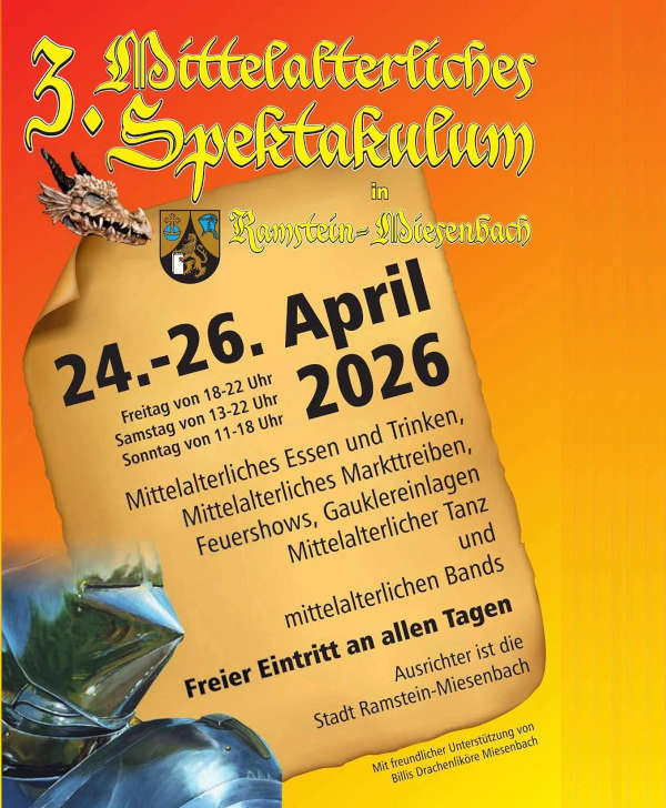 3. Mittelalter Spektakulum im April 2026 in Ramstein