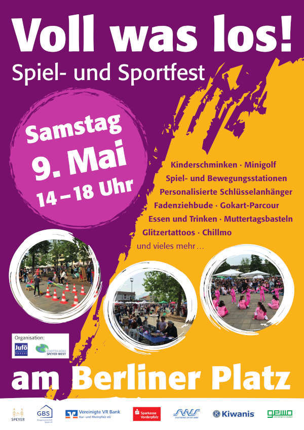 Spiel- und Sportfest „Voll was los“ im Mai 2026 in Speyer