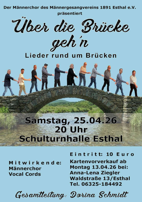 "Über die Brücke geh’n - Lieder rund um Brücken" im April 2026 in Esthal