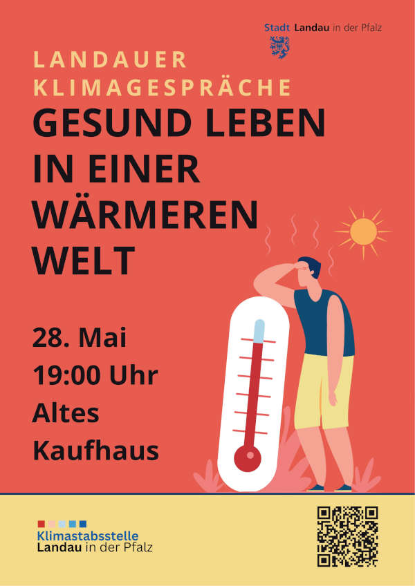 Den Abschluss des Hitzeaktionstags bilden die Landauer Klimagespräche. (Quelle: Stadt Landau)