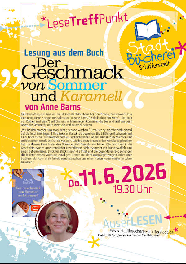 Lesung „Der Geschmack von Sommer und Karamell" im Juni 2026 in Schifferstadt