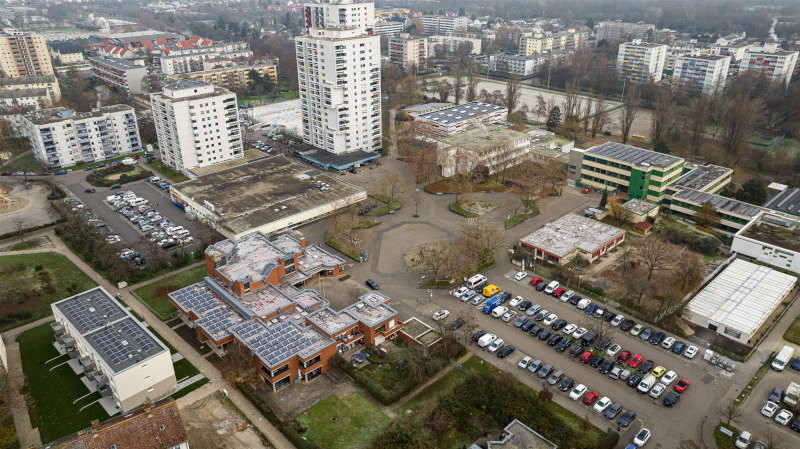 Drohnenfoto Jakobsplatz, Pilgerpfad (Quelle: Pressestelle FT/Foto: deindrohnenflug.de, Daniel Schmidt)