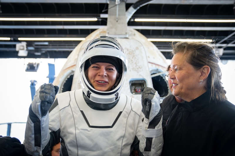Am 31. März 2025 flog sie als erste deutsche Astronautin ins All: Rabea Rogge. Am 20. Juni berichtet sie darüber in ihrem Vortrag im Technik Museum Speyer. (Foto: SpaceX)