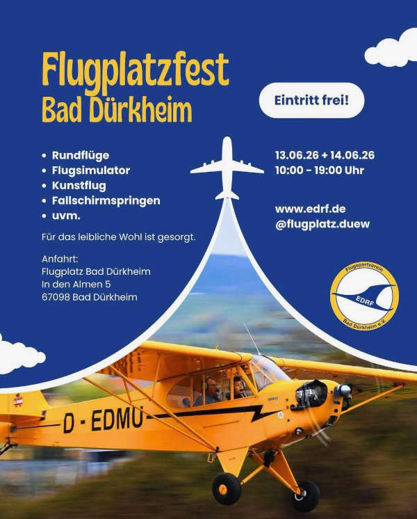 Flugplatzfest im Juni 2026 in Bad Dürkheim