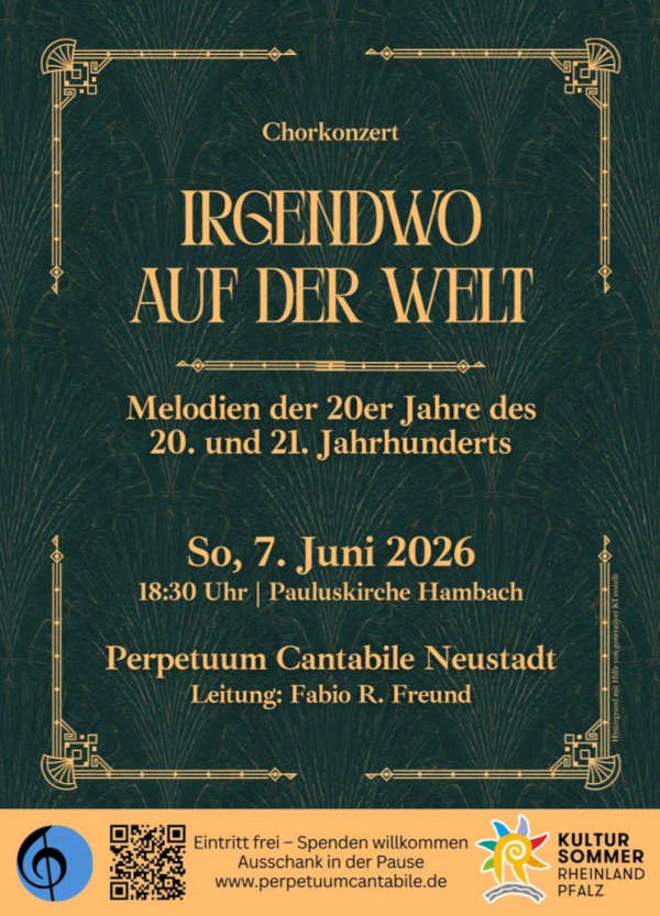 Chorkonzert "Die goldenen Zwanziger" im Juni 2026 in Hambach