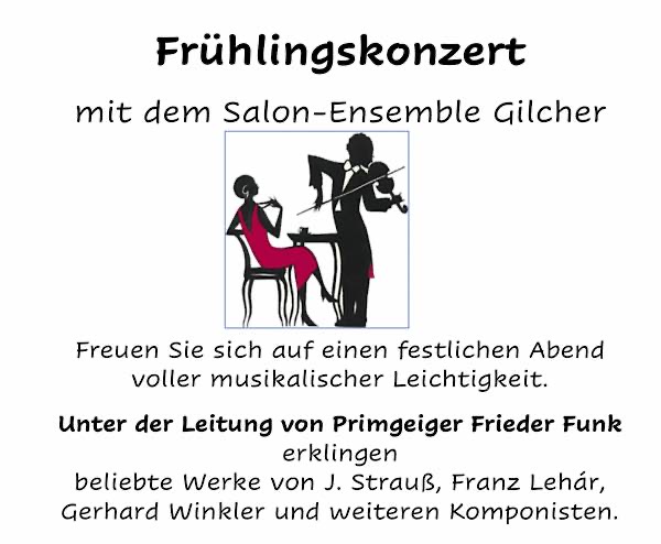 Frühlingskonzert mit dem Salon-Ensemble Gilcher im Mai 2026 in Freinsheim