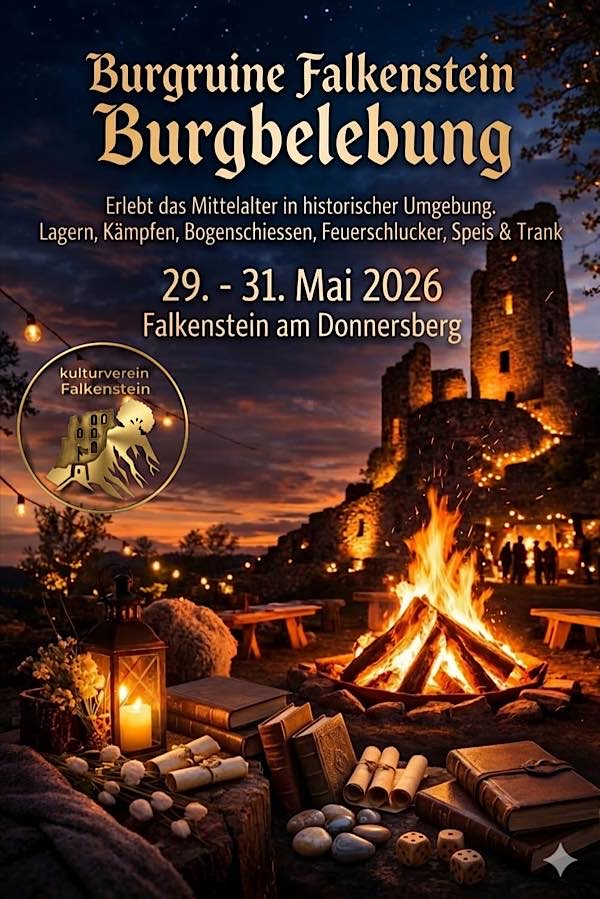 Burgbelebung der Burgruine Falkenstein im Mai 2026