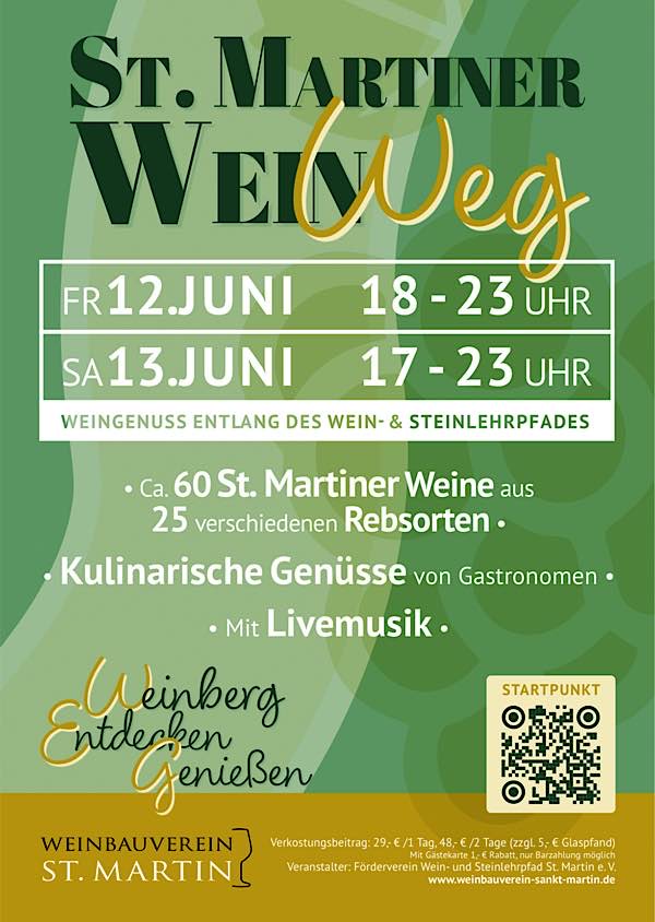 St. Martiner Weinweg im Juni 2026