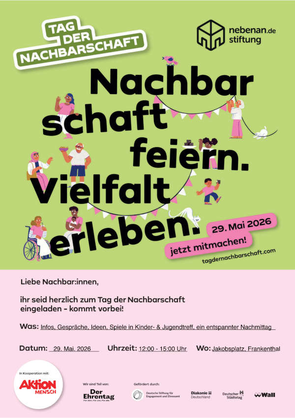 Tag der Nachbarschaft im Mai 2026 in Frankenthal
