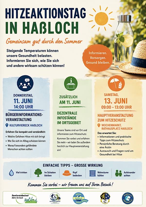 Hitzeaktionstag im Juni 2026 in Haßloch