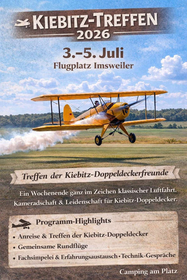 itztreffen 2026 am Flugplatz Imsweiler – Internationales Fly-In mit über 30 Doppeldeckern