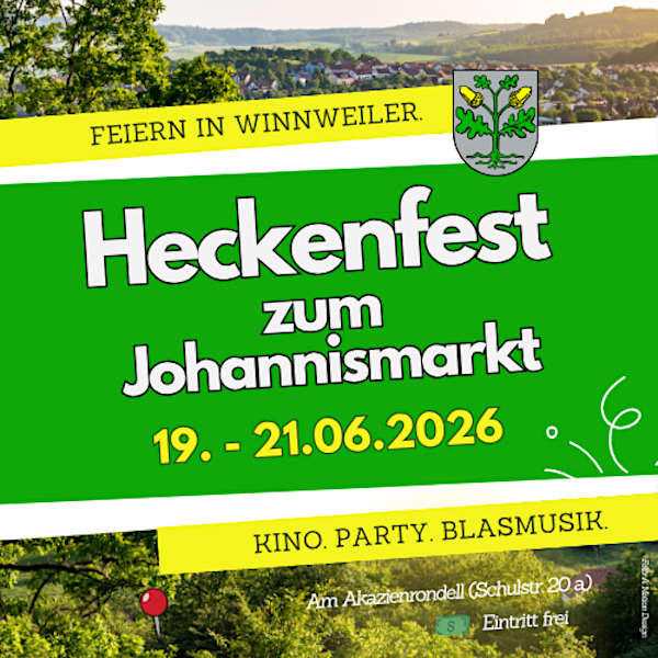  Heckenfest 2026 im Juni in Winnweiler