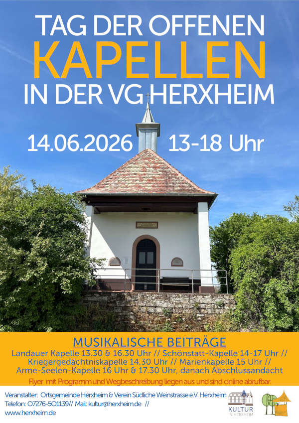 Tag der offenen Kapellen im Juni 2026 rund um Herxheim