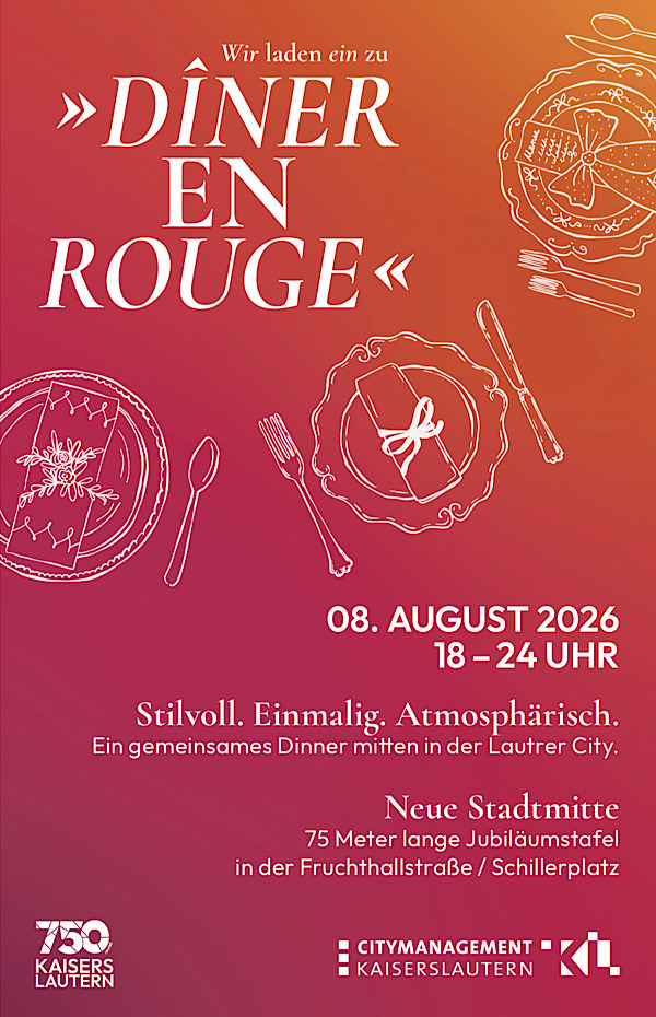 „Dîner en Rouge“ im August 2026 in Kaiserslautern