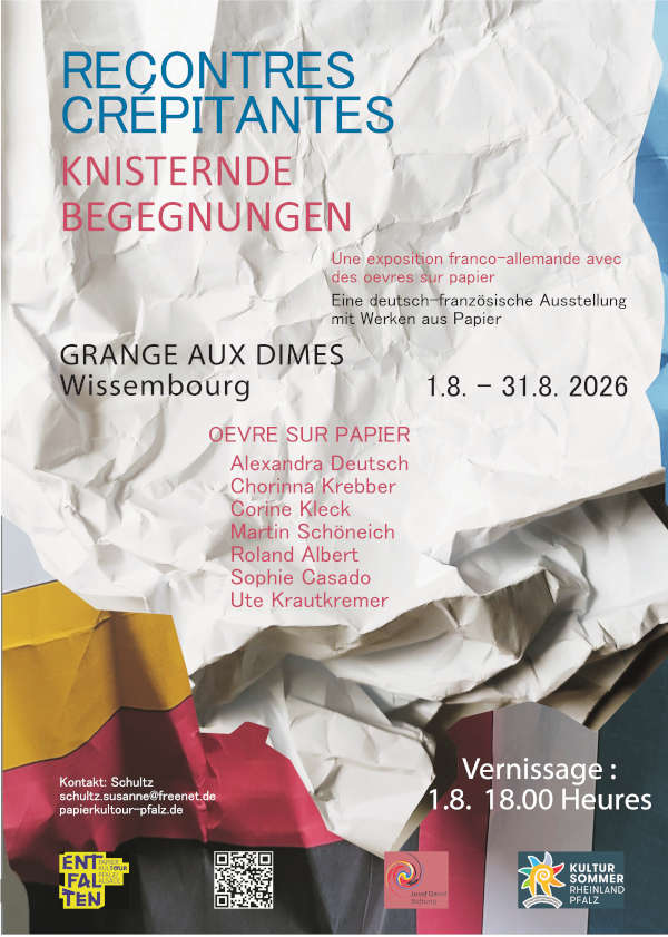 Kunstausstellung „Knisternde Begegnungen - Papier und Kunst" im August 2026 in Wissembourg