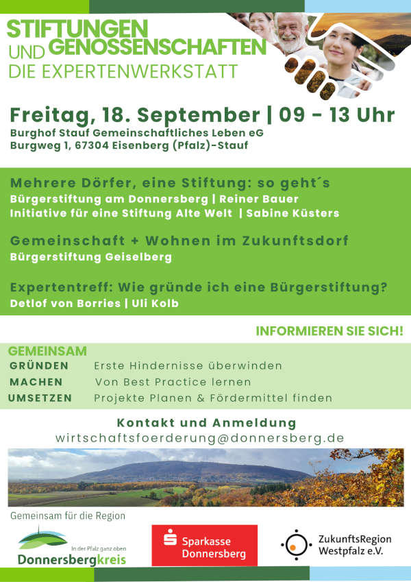 "Tag der Stiftungen und Genossenschaften" im September 2026 in Eisenberg