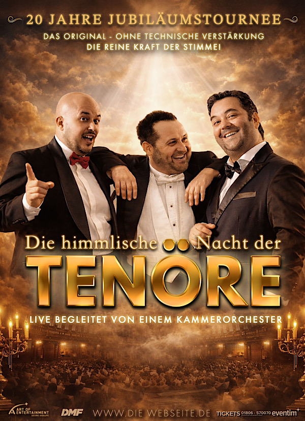 Die himmlische Nacht der Tenöre im Januar 2027 in Speyer