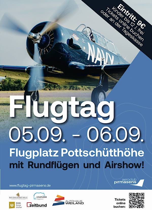 Flugtag im September 2026 auf dem Flugplatz Pottschutthöhe