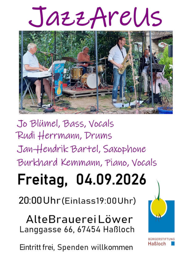 JazzAreUs im September 2026 in Haßloch