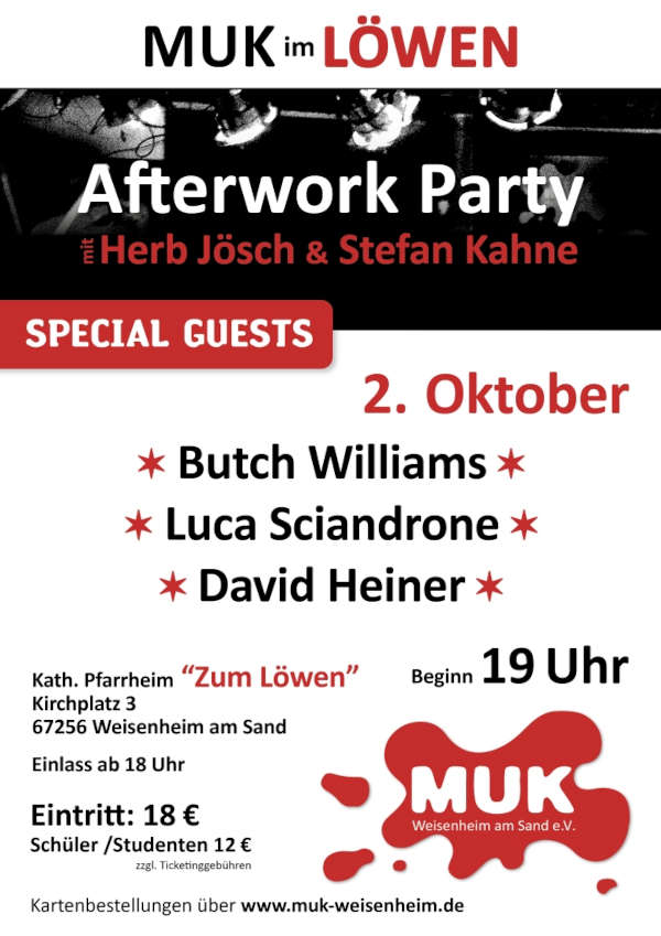 MUK Afterwork-Party im Oktober 2026 in Weisenheim am Sand