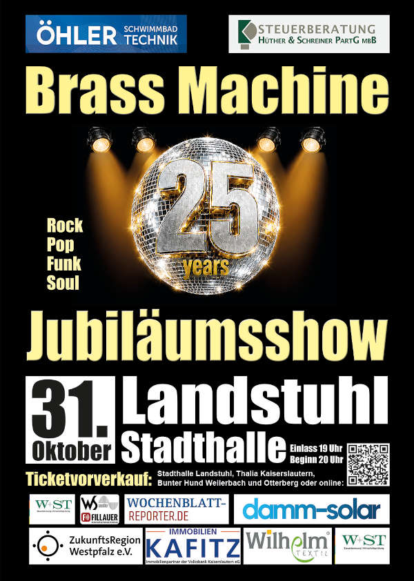 Brass Machine feiert 25-jähriges Jubiläum im Oktober 2026 in Landstuhl