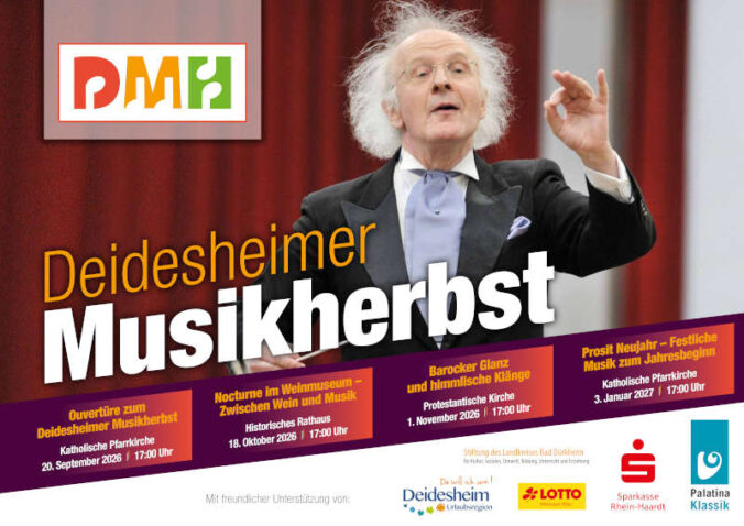 Deidesheimer Musikherbst von September 2026 bis Januar 2027