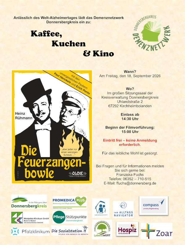 Welt-Alzheimertag im September 2026 in Kirchheimbolanden