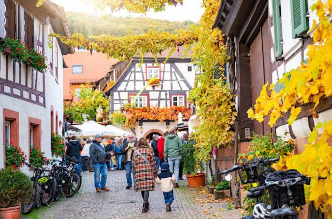 Weinfest in Gleiszellen (Foto: CC-BY Südliche Weinstrasse e.V., Yannick Scherthan)