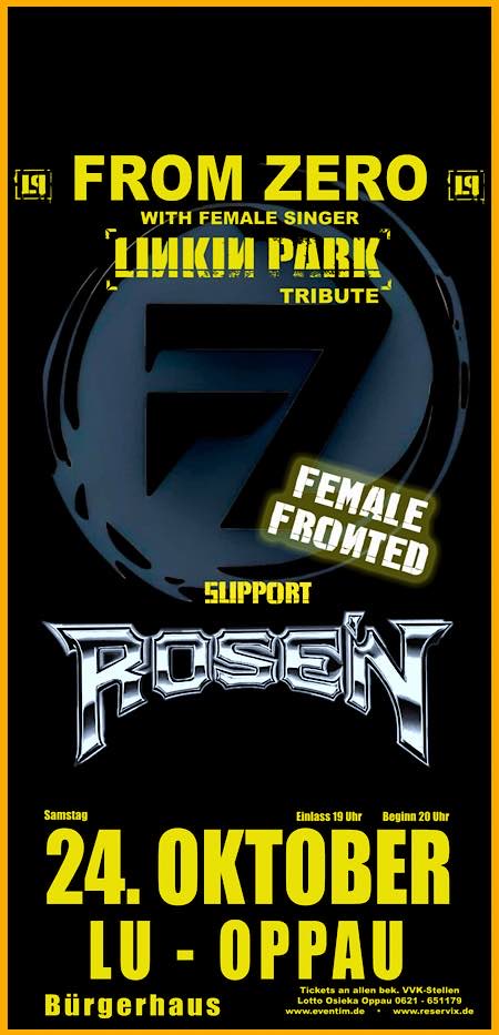 FROM ZERO – Die gefeierte Linkin Park Tribute Band im Oktober 2026 in Ludwigshafen