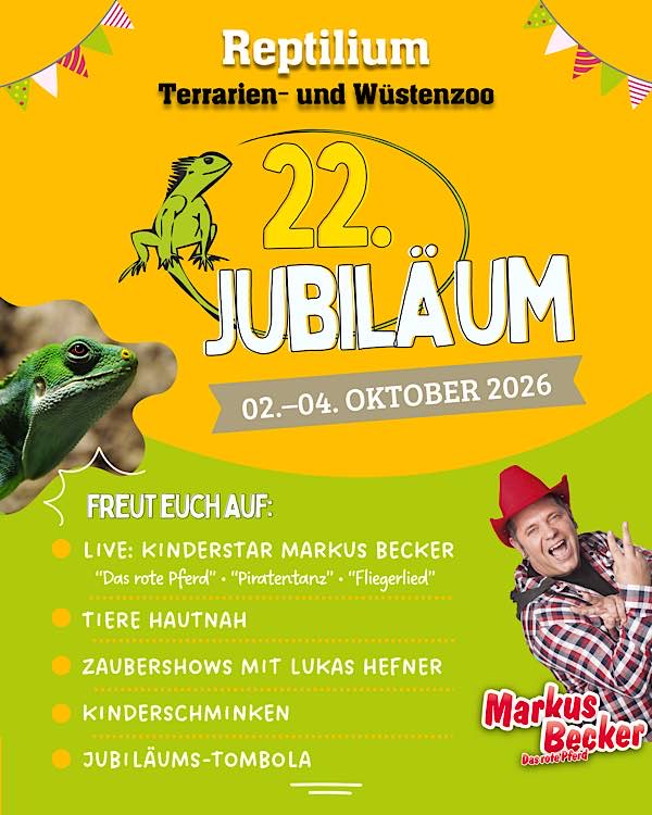 Reptilium Landau feiert 22-jähriges Bestehen im Oktober 2026
