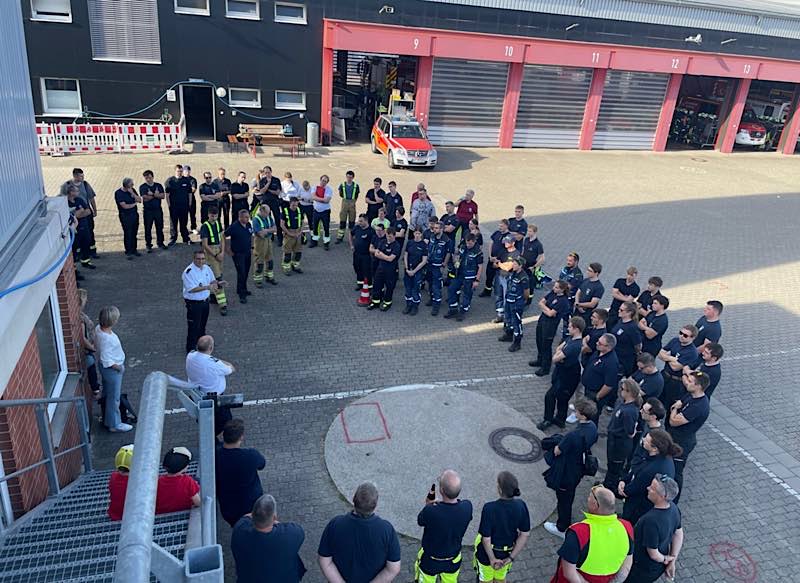 Ein Teil der Mannschaft (Foto: Feuerwehr Speyer)