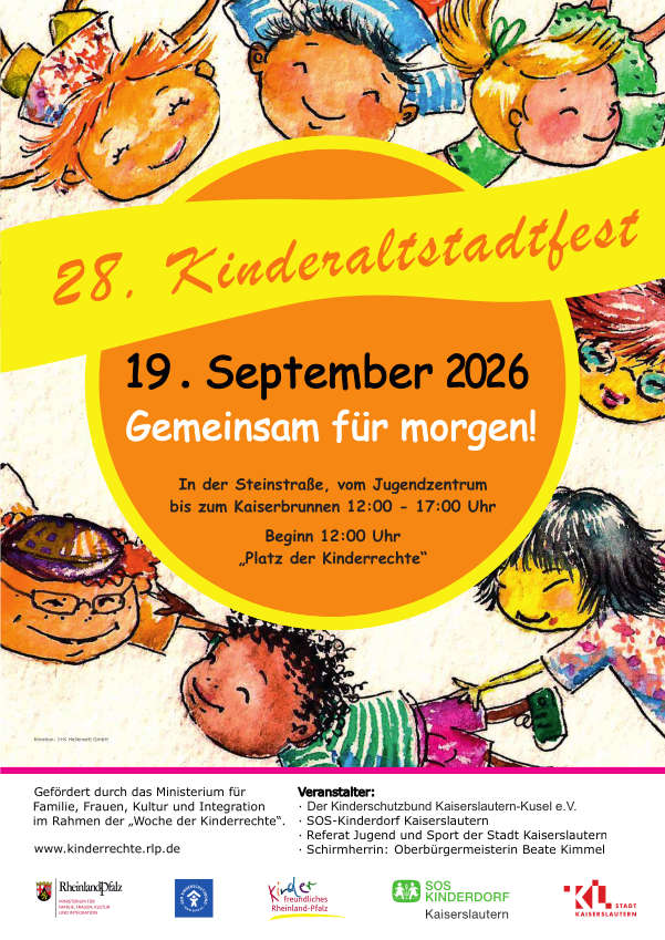 28. Kinderaltstadtfest im September 2026 in Kaiserslautern