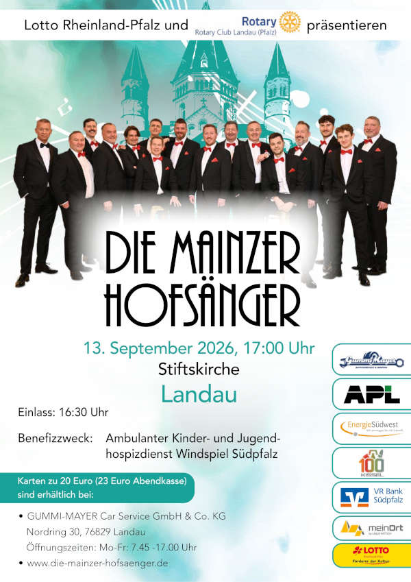 Mainzer Hofsänger im September 2026 in Landau