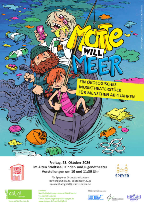 Ökologisches Musiktheater „Motte will Meer!“ im Oktober 2026 für Speyerer Grundschulen
