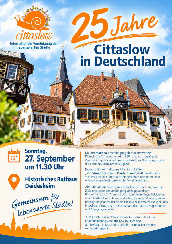 25 Jahre Cittaslow in Deutschland