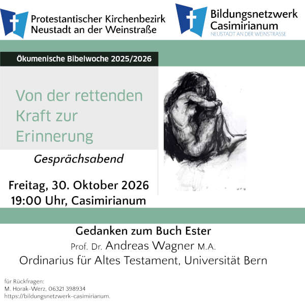 Bibelabend über Ester im Oktober 2026 in Neustadt an der Weinstraße