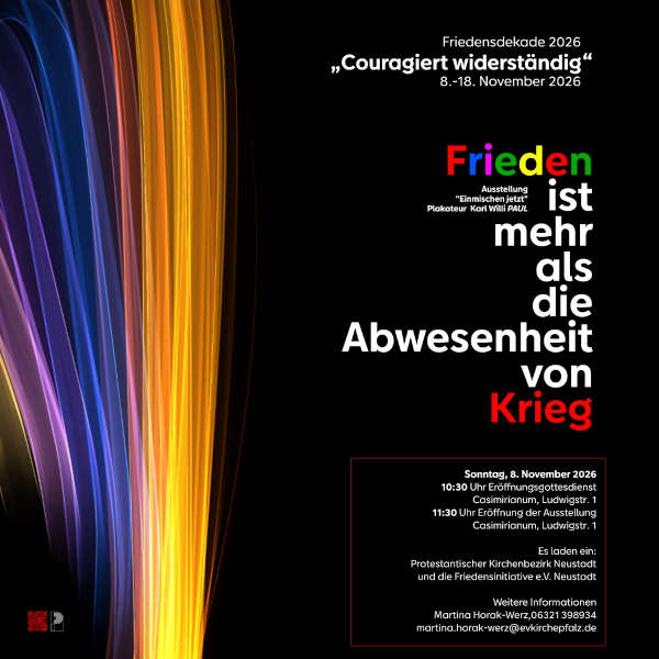 Ausstellung "Einmischen jetzt" im November 2026 in Neustadt an der Weinstraße