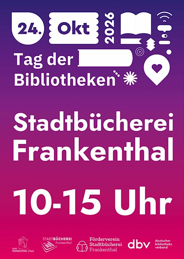 Tag der offenen Tür im Oktober 2026 in der Stadtbücherei Frankenthal zum Tag der Bibliotheken