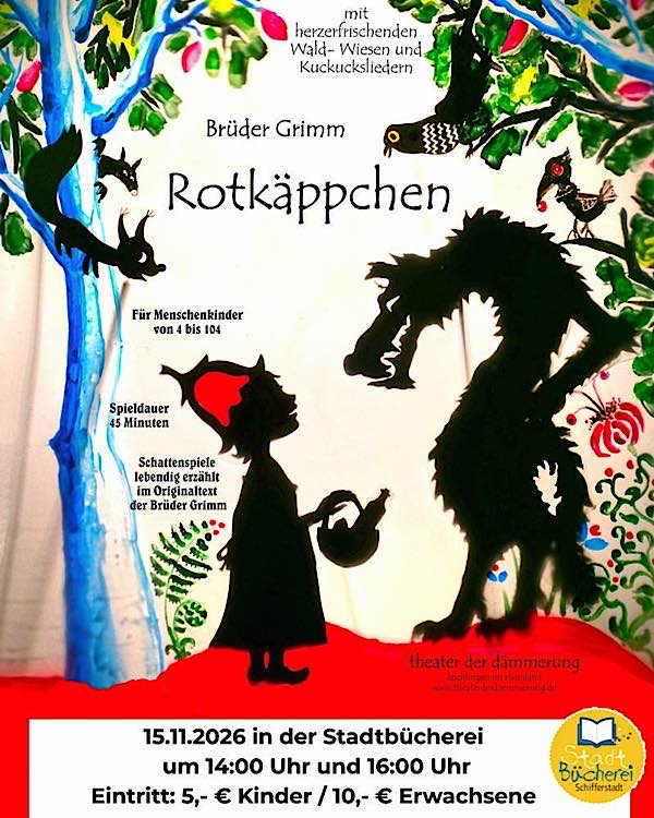 Schattentheater „Rotkäppchen“ im November 2026 in Schifferstadt