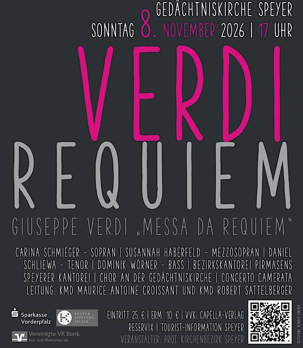Verdi Requiem im November 2026 in Pirmasens und Speyer