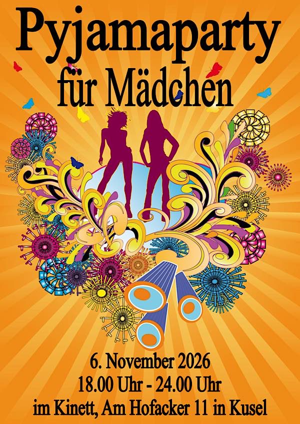 Pyjamaparty für Mädchen von 12 bis 15 Jahren im November 2026 in Kusel