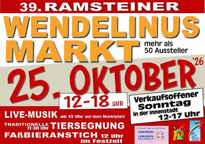 Wendelinusmarkt im Oktober 2026 in Ramstein
