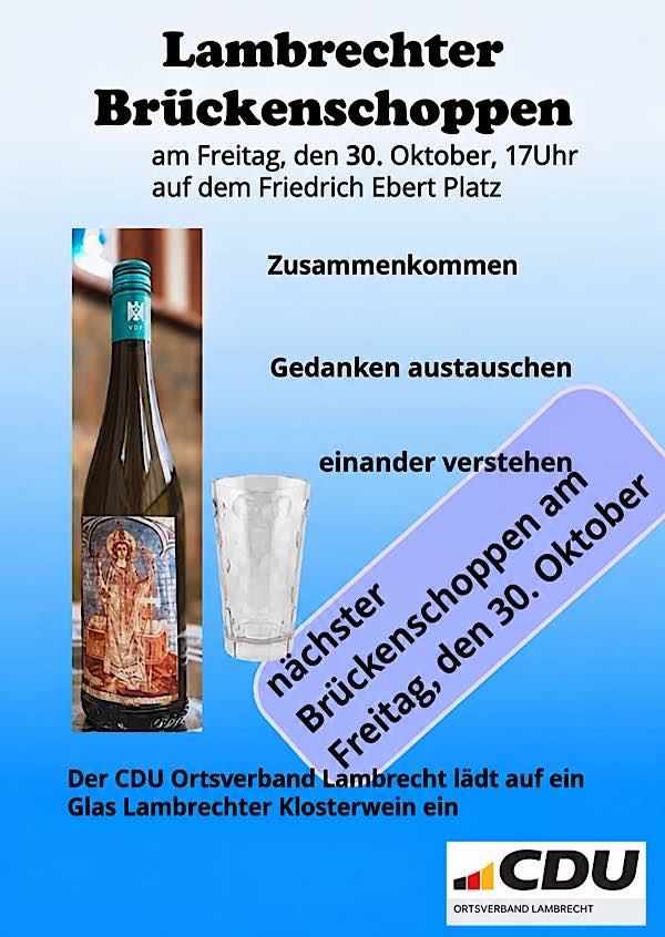 3. Lambrechter Brückenschoppen im Oktober 2026
