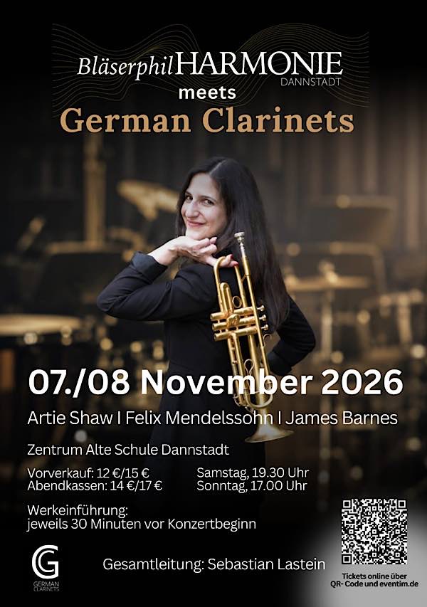 BläserphilHARMONIE Dannstadt meets German Clarinets im November 2026 in Dannstadt