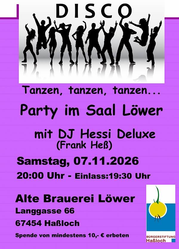 Disco im November 2026 in Haßloch