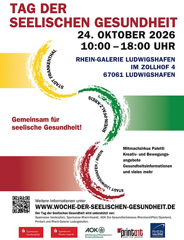 Tag der seelischen Gesundheit im Oktober 2026 in Ludwigshafen
