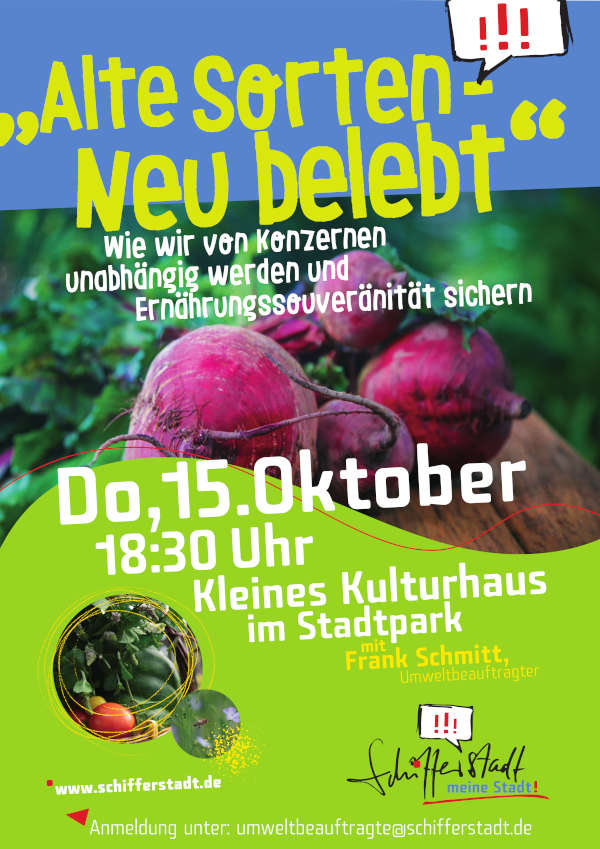 Vortrag "Alte Sorten – neu belebt" im Oktober 2026 in Schifferstadt